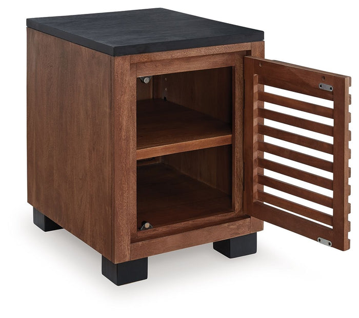 Kallari - Chair Side End Table - Warm Brown / Black image 3