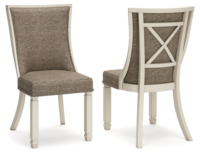 Bolanburg - Dining UPH Side Chair (Set of 2) - Lattice Back - Brown / Beige image 1