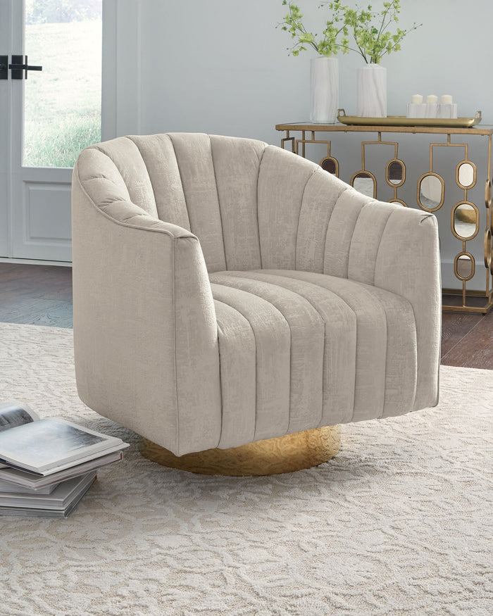 Penzlin - Swivel Accent Chair - Pearl image 3