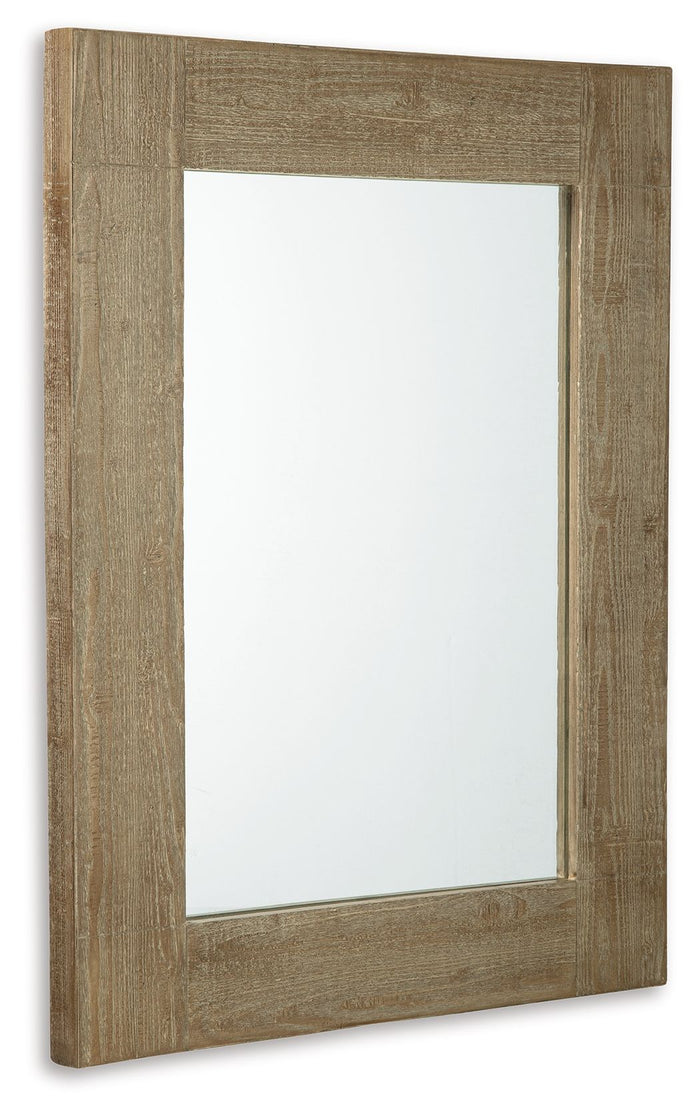 Waltleigh - Accent Mirror - Distressed Brown image 2