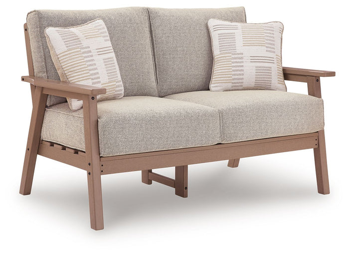 Grover Beach - Loveseat With Cushion - Driftwood image 1