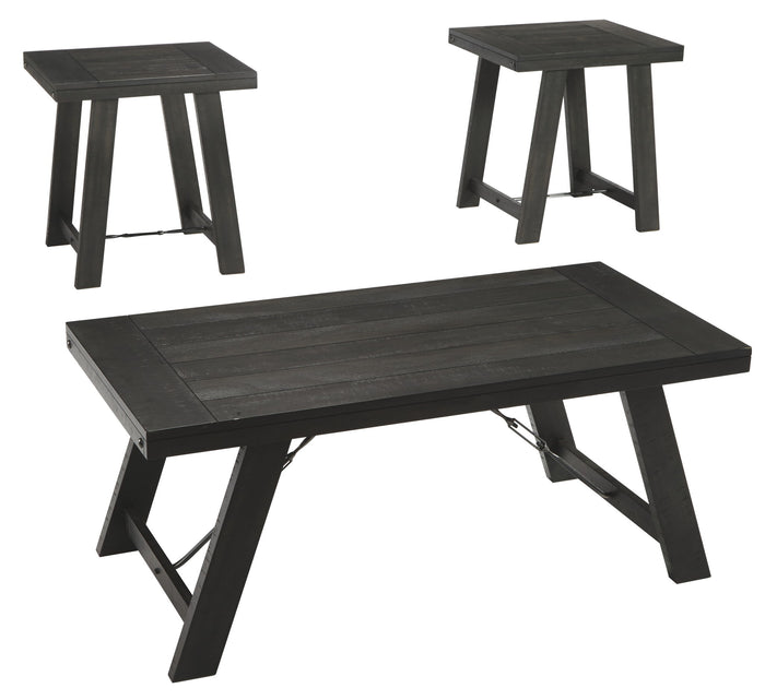 Noorbrook - Occasional Table Set (Set of 3) - Black / Pewter image 1