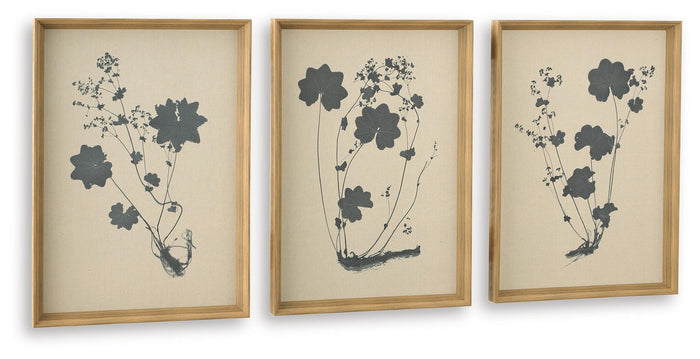Huddwick - Wall Art Set (Set of 3) - Linen / Black image 3