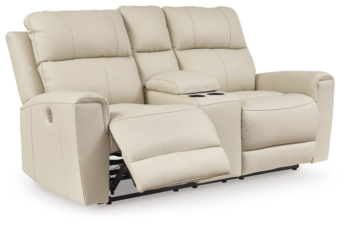 Dahlmoore - Dbl Power Reclining Loveseat With Console - Almond image 4