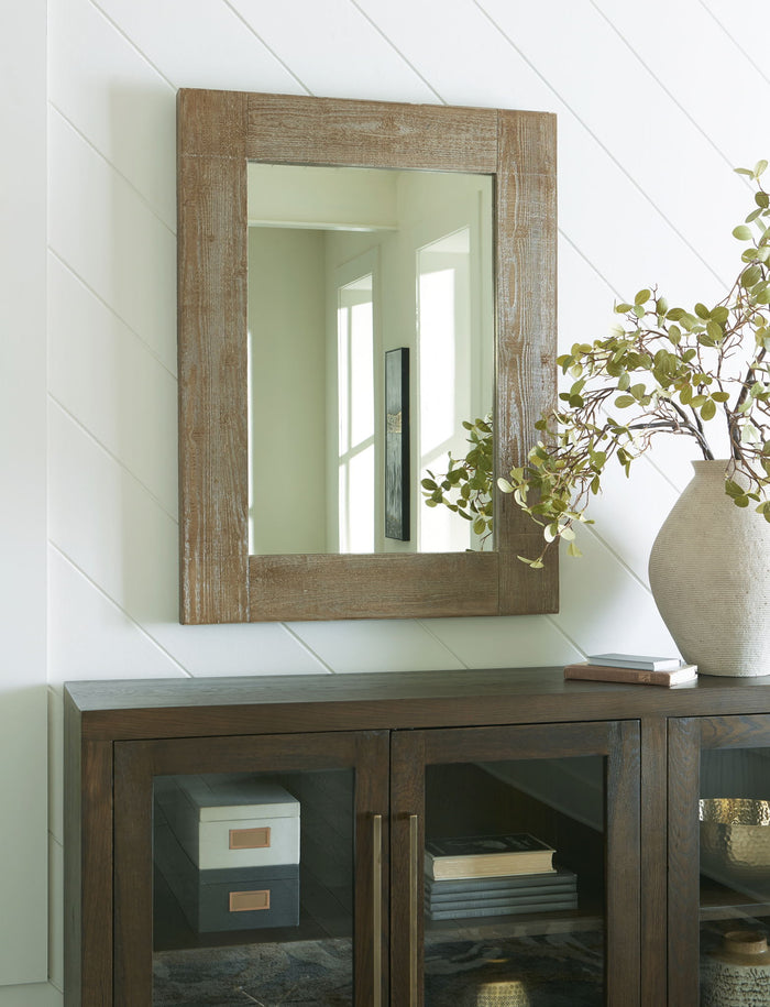 Waltleigh - Accent Mirror - Distressed Brown image 3