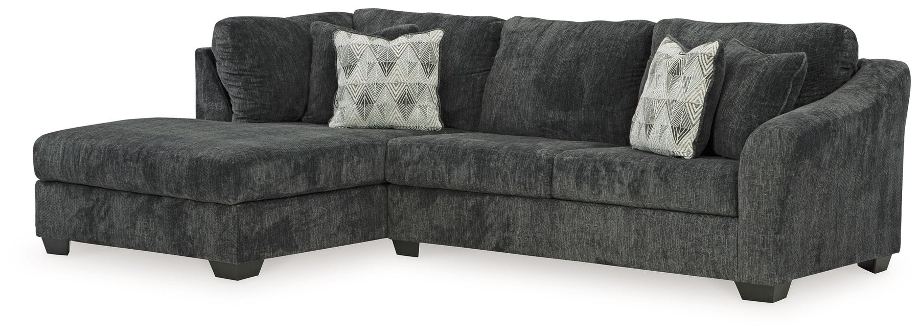 Black / 2 Pc. Left Arm Facing Corner Chaise Sectional