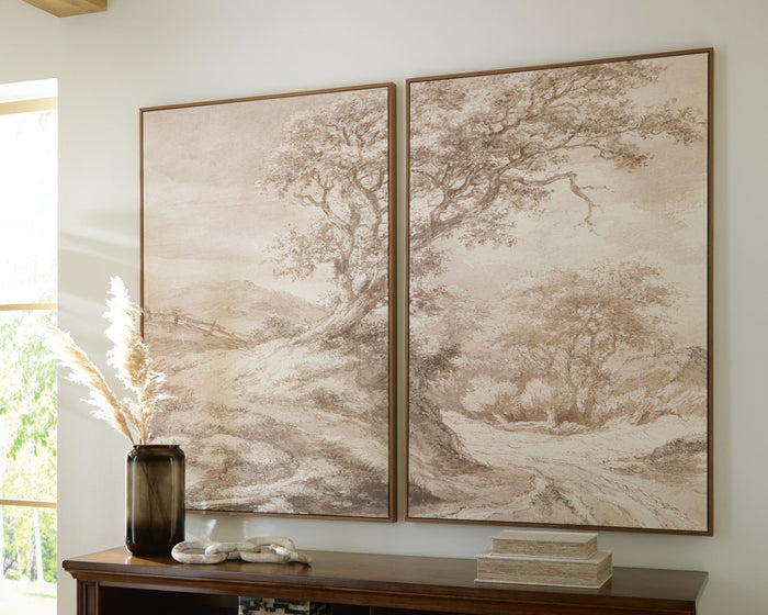 Stormish - Wall Art Set (Set of 2) - Beige / Brown image 4