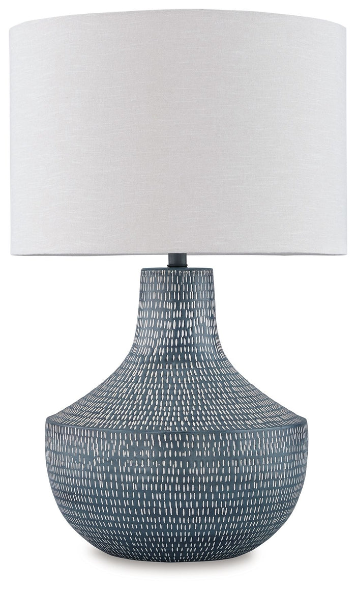 Schylarmont - Metal Table Lamp - Antique Gray / White image 1