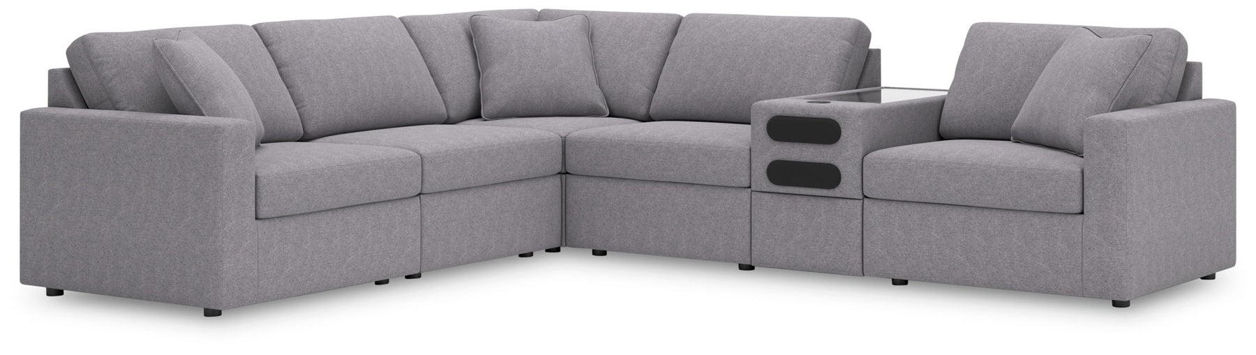 Gray / 6 Pc. Sectional With Audio Console