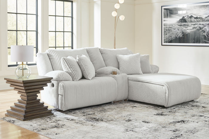 Top Tier - 3-Piece Reclining Sectional Sofa With Raf Chaise - Fabric - Alloy image 3