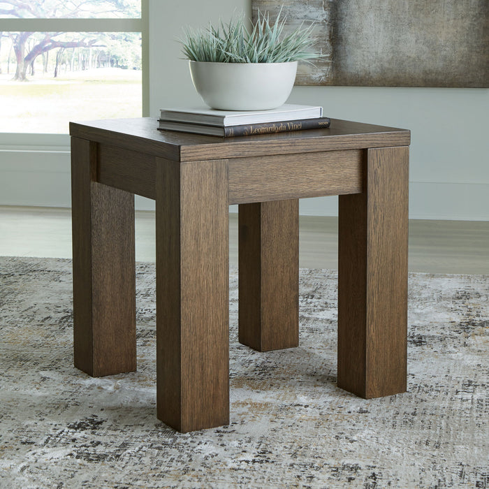 Rosswain - Square End Table - Warm Brown image 4
