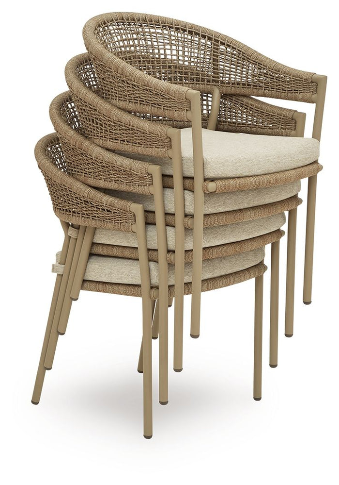 Orchard Beach - Arm Chair With Cushion (Set of 4) - Beige image 3