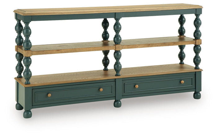 Finnworth - Console Sofa Table - Blue / Brown image 1