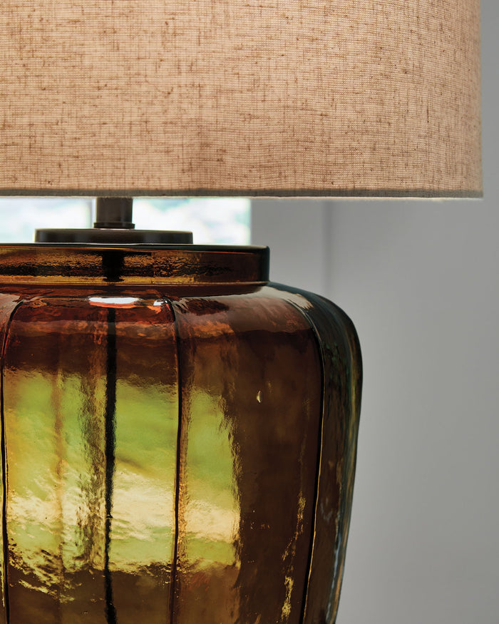 Bainmore - Glass Table Lamp - Amber image 2
