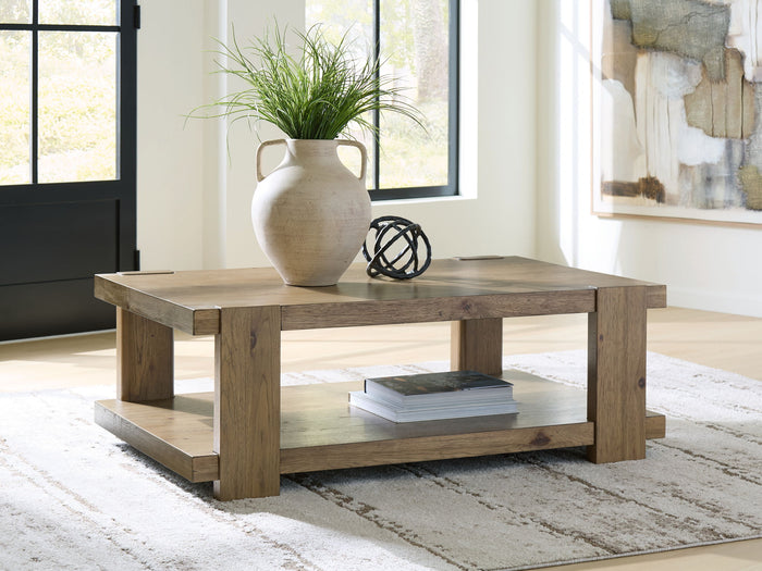 Flangren - Rectangular Cocktail Table - Light Brown image 4