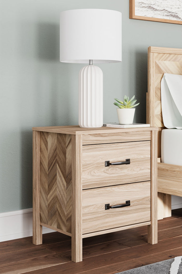 Battelle - Two Drawer Night Stand - Tan image 4