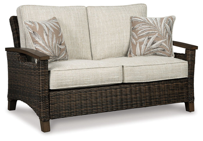 Paradise Trail - Loveseat w/Cushion - Medium Brown image 1