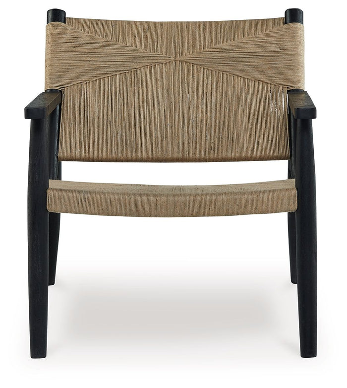 Halfmore - Accent Chair - Black / Natural image 3