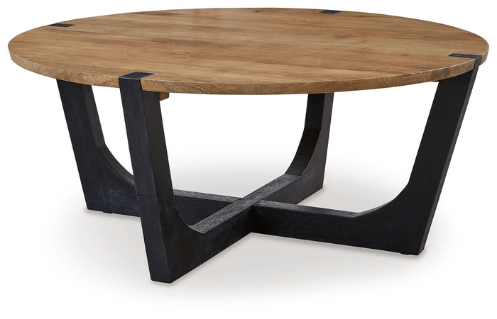 Hanneforth - Round Cocktail Table - Brown image 1