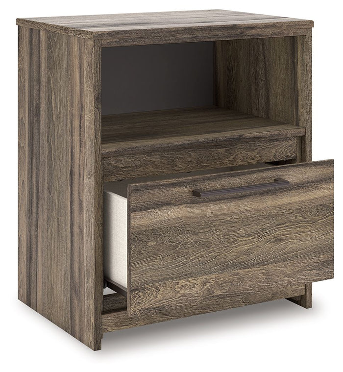 Elbrim - One Drawer Night Stand - Brown image 3