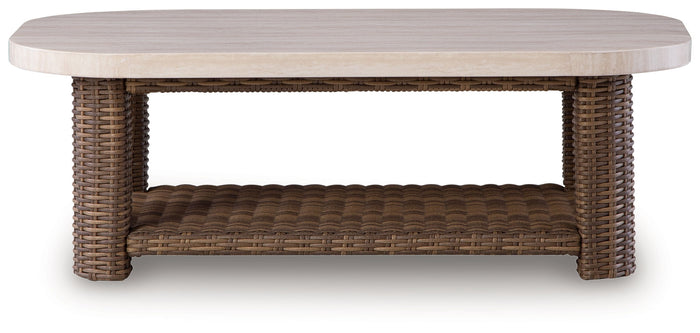 Dolan Creek - Rectangular Cocktail Table - Beige / Brown image 2