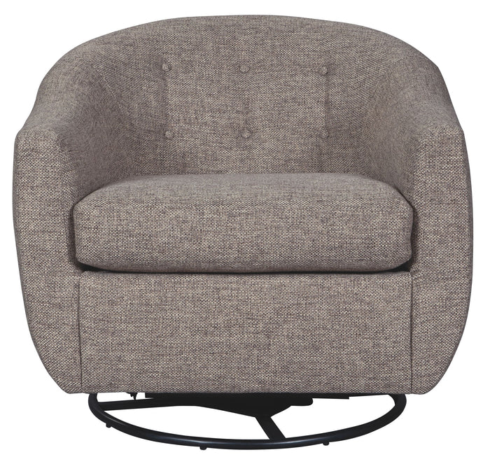 Upshur - Swivel Glider Accent Chair - Taupe image 2