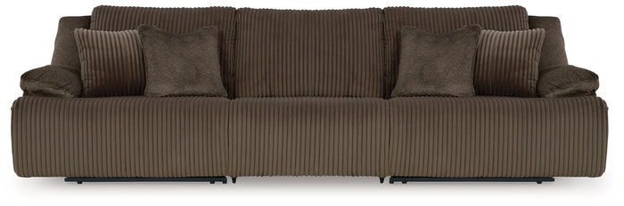 Top Tier - 3-Piece Sectional Reclining Sofa - Chocolate image 1