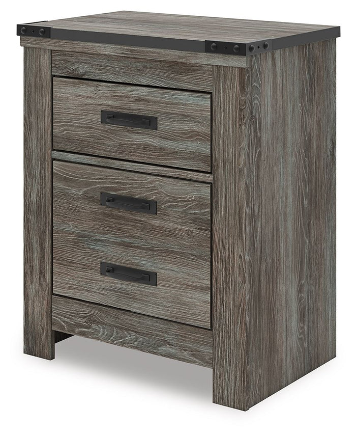 Frandern - Two Drawer Night Stand - Gray image 4