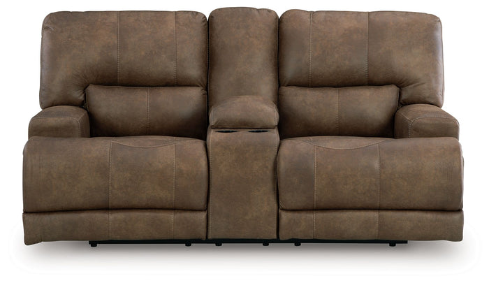 Beckley Place - Power Reclining Loveseat With Console / Adjustable Headrest - Earth image 3