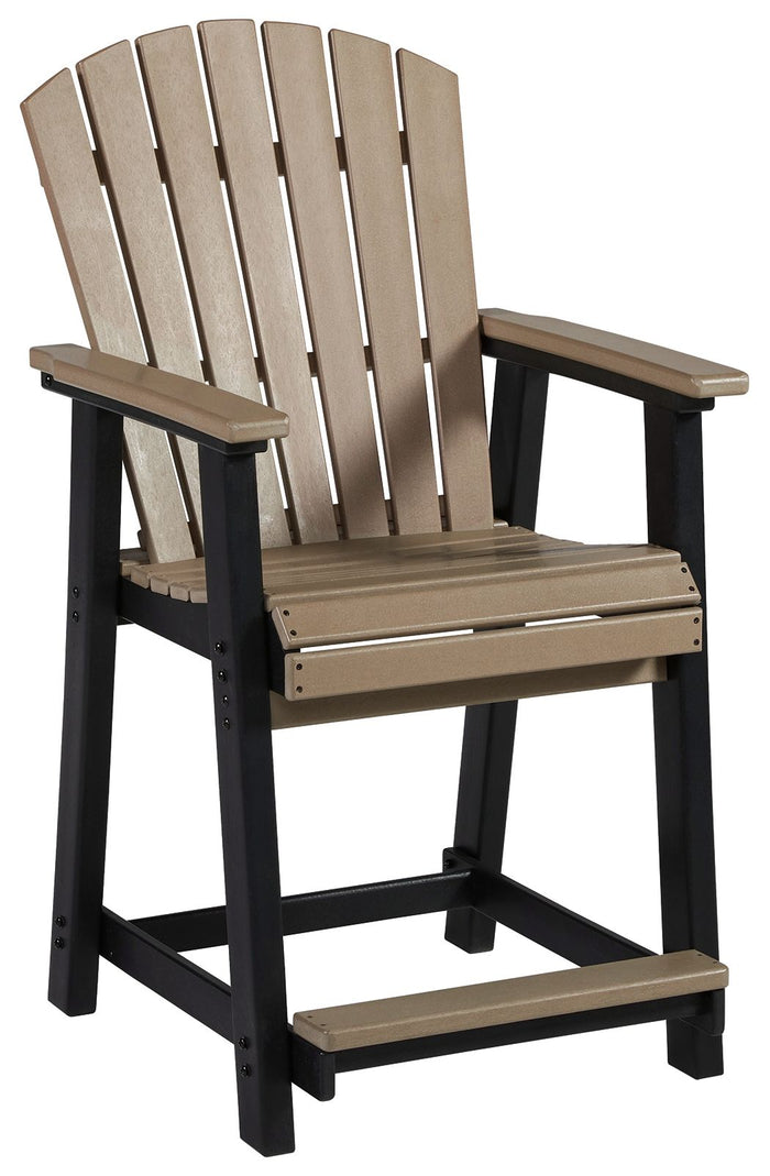 Fairen Trail - Barstool (Set of 2) - Black / Driftwood image 3