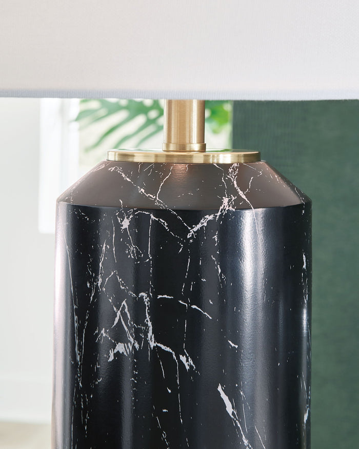 Hanzila - Poly Table Lamp - Black / Gold Finish image 4