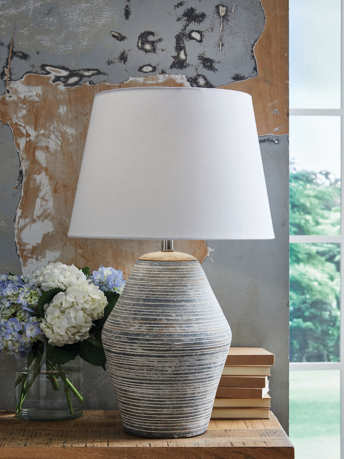 Lawrock - Terracotta Table Lamp - Antique Blue image 4