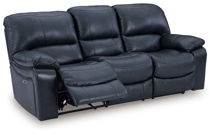 Leesworth - 3 Pc. - Power Reclining Sofa, Power Reclining Loveseat, Power Rocker Recliner - Ocean image 3