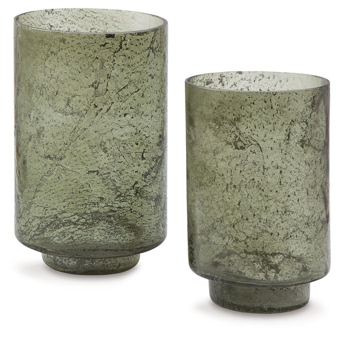 Clarkton - Candle Holder Set (Set of 2) - Green image 1