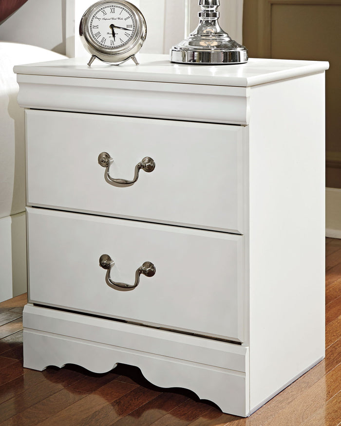 Anarasia - Two Drawer Night Stand - White image 3