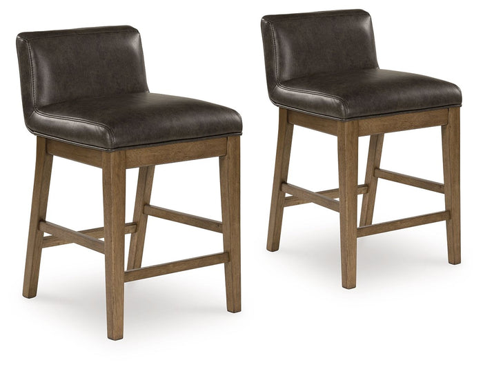 Cabalynn - Upholstered Barstool (Set of 2) - Two-tone Brown image 1
