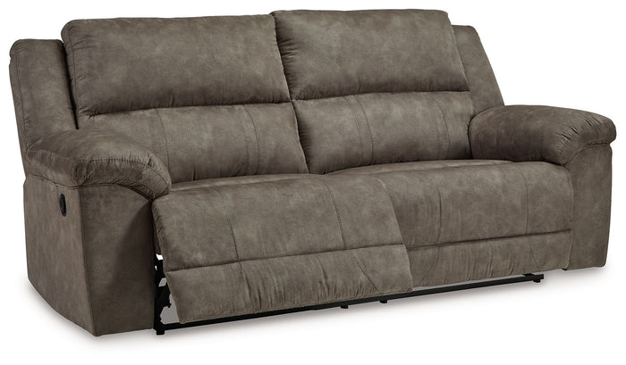 Laresview - 2 Seat Reclining Sofa - Faux Leather - Fossil image 3