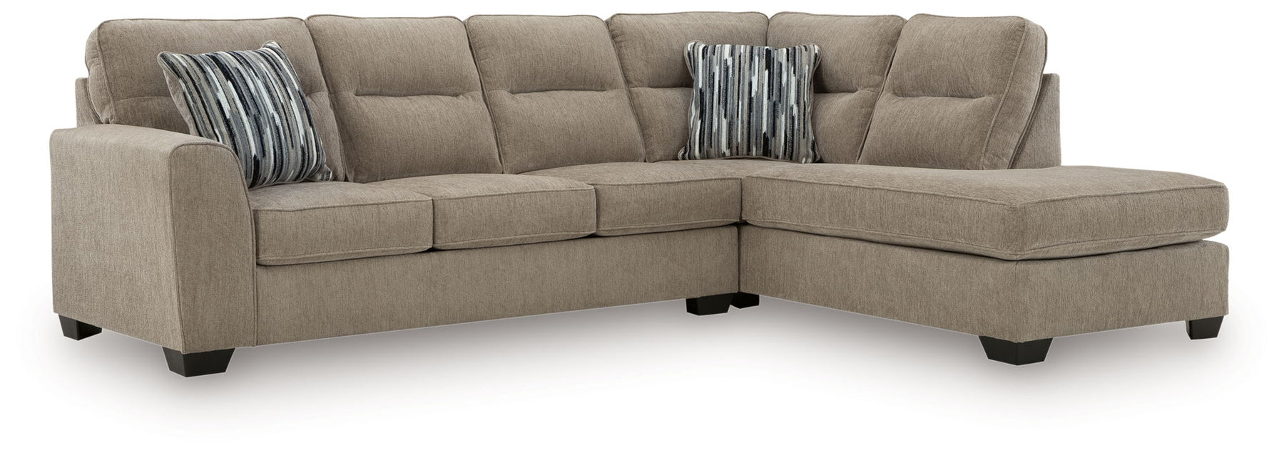 Light Brown / 2 Pc. Right Arm Facing Corner Chaise Sectional