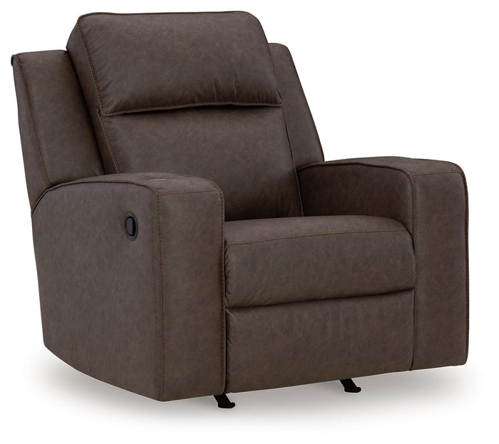 Lavenhorne - Rocker Recliner - Faux Leather - Granite image 1