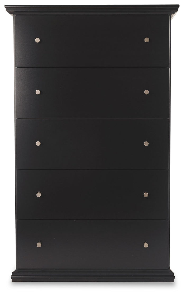 Maribel - Five Drawer Chest - Black image 4