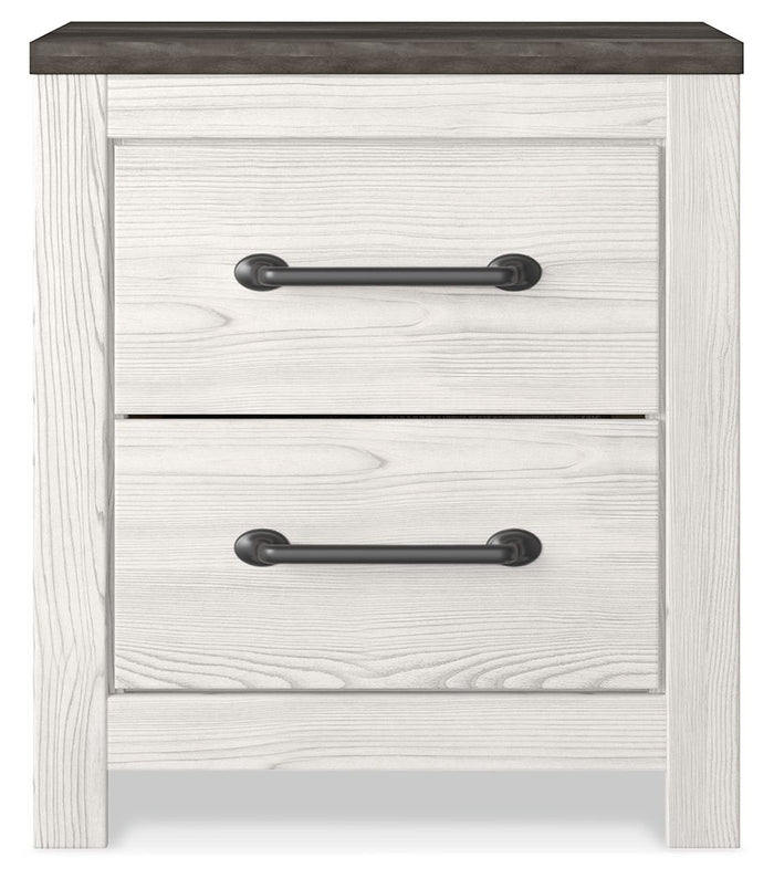 Gerridan - Two Drawer Night Stand - White / Gray image 3