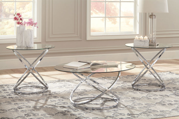 Hollynyx - Occasional Table Set (Set of 3) - Chrome Finish image 3