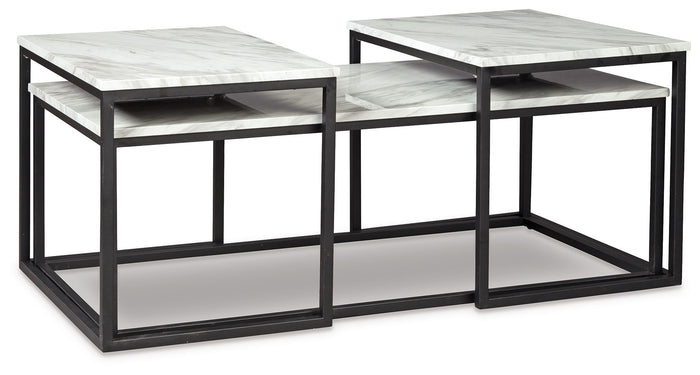 Donnesta - Occasional Table Set (Set of 3) - Gray / Black image 4