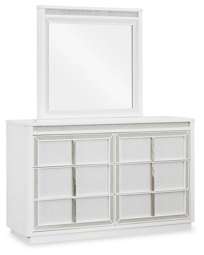 Chalanna - Dresser And Mirror - White image 1