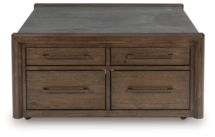 Kallenny - Square Cocktail Table - Brown / Gray image 2