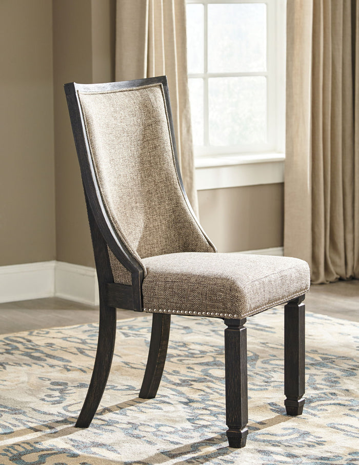 Tyler Creek - Dining UPH Side Chair (Set of 2) - Framed Back - Black / Grayish Brown image 3