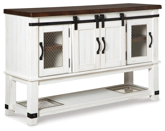 Valebeck - Dining Room Server - White / Brown image 1