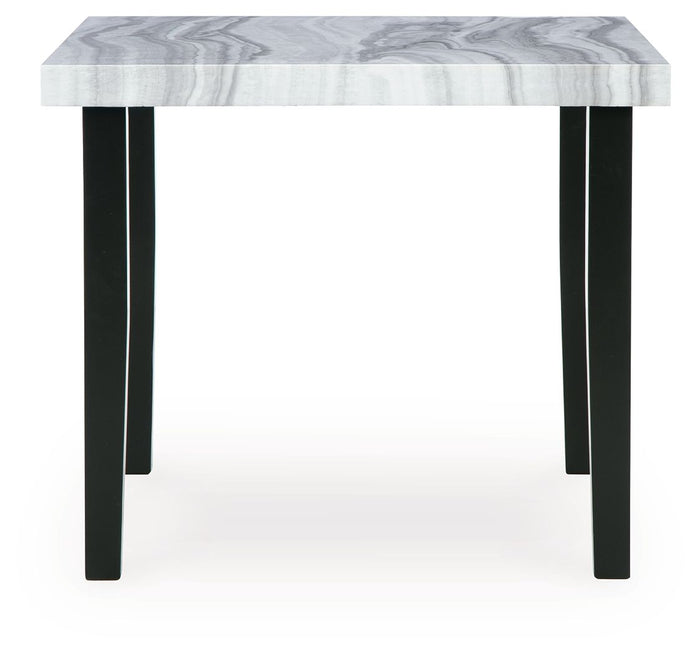 Mervannie - Square Dining Room Counter Table - Gray / Black image 4