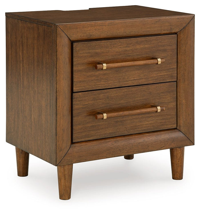 Lyncott - Two Drawer Night Stand - Brown image 1