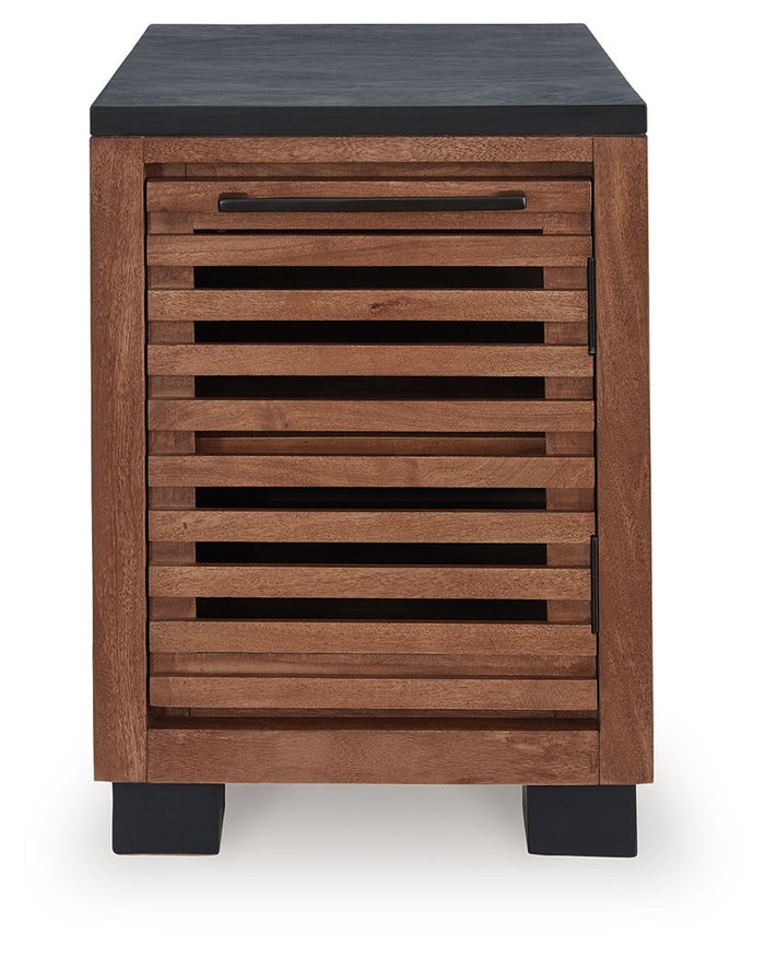Kallari - Chair Side End Table - Warm Brown / Black image 4